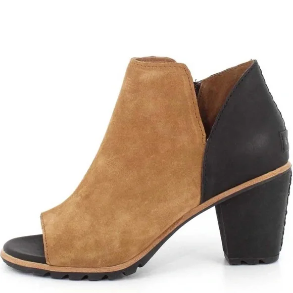 NWOB Sorel Nadia Heeled Peep Toe Bootie - Picture 3 of 14